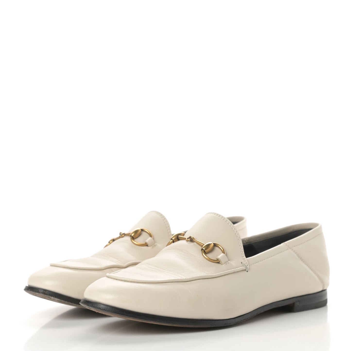Lambskin Womens Brixton Horsebit Loafers 36.5 Mystic White