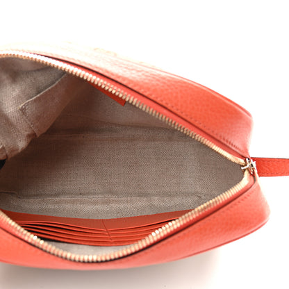 Gucci Monogram Dollar Calfskin Mini Bree Messenger Bag Beige Ebony Sun Orange 5 of 9
