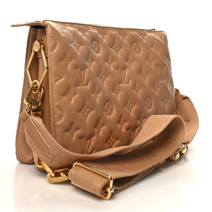 Louis Vuitton Lambskin Embossed Monogram Coussin PM Camel 3 of 11