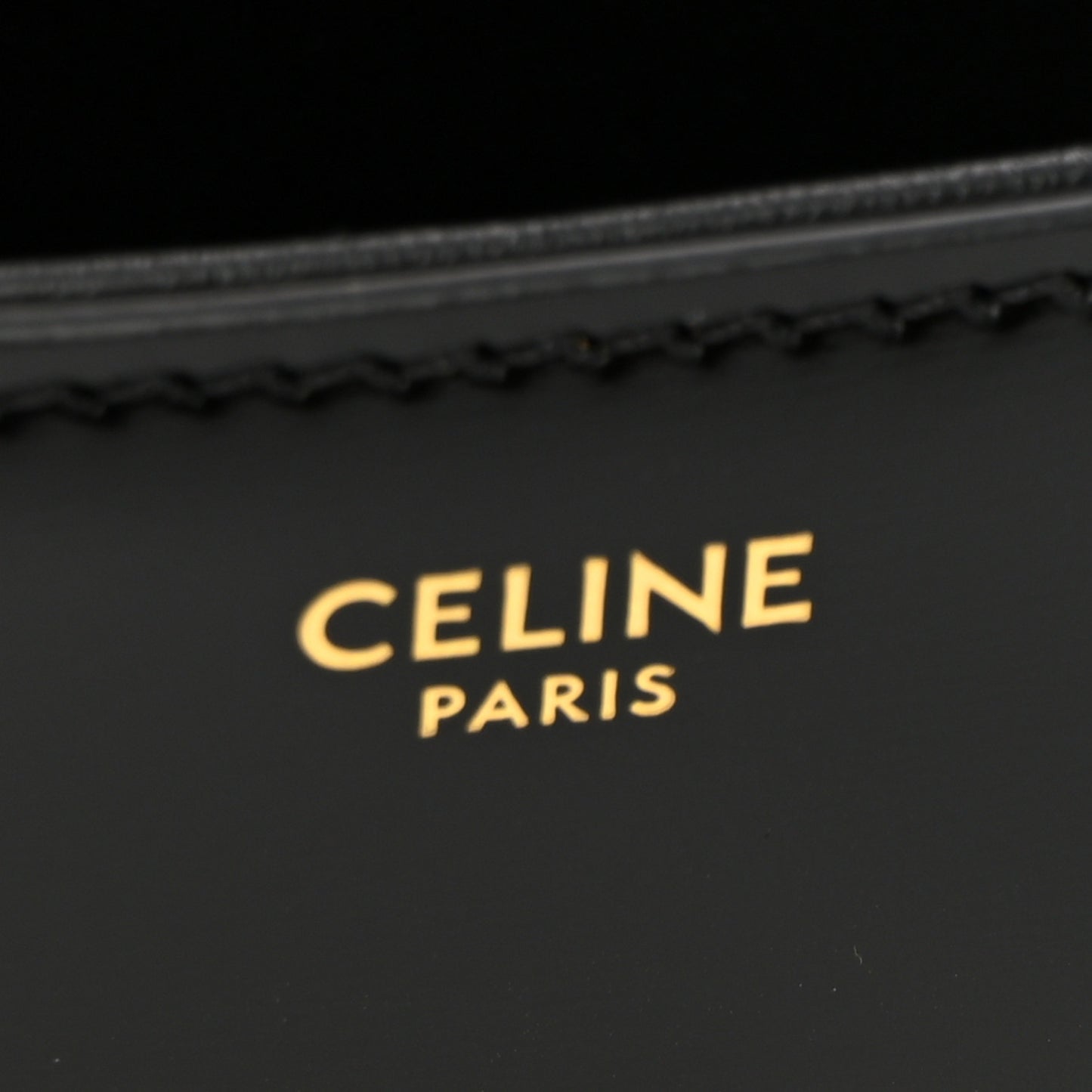 Shiny Calfskin Triomphe Chain Shoulder Bag Black