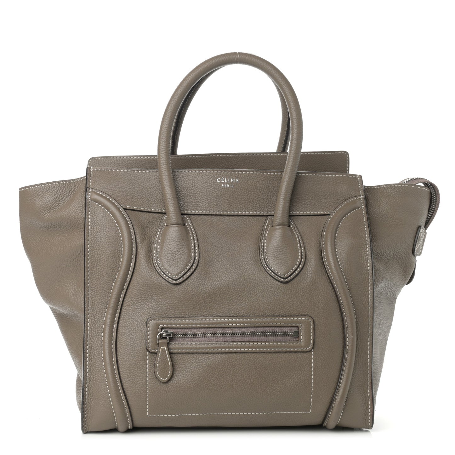 Drummed Calfskin Mini Luggage Souris