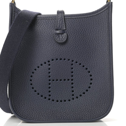 Hermes Taurillon Clemence Evelyne TPM Bleu Nuit 8 of 11