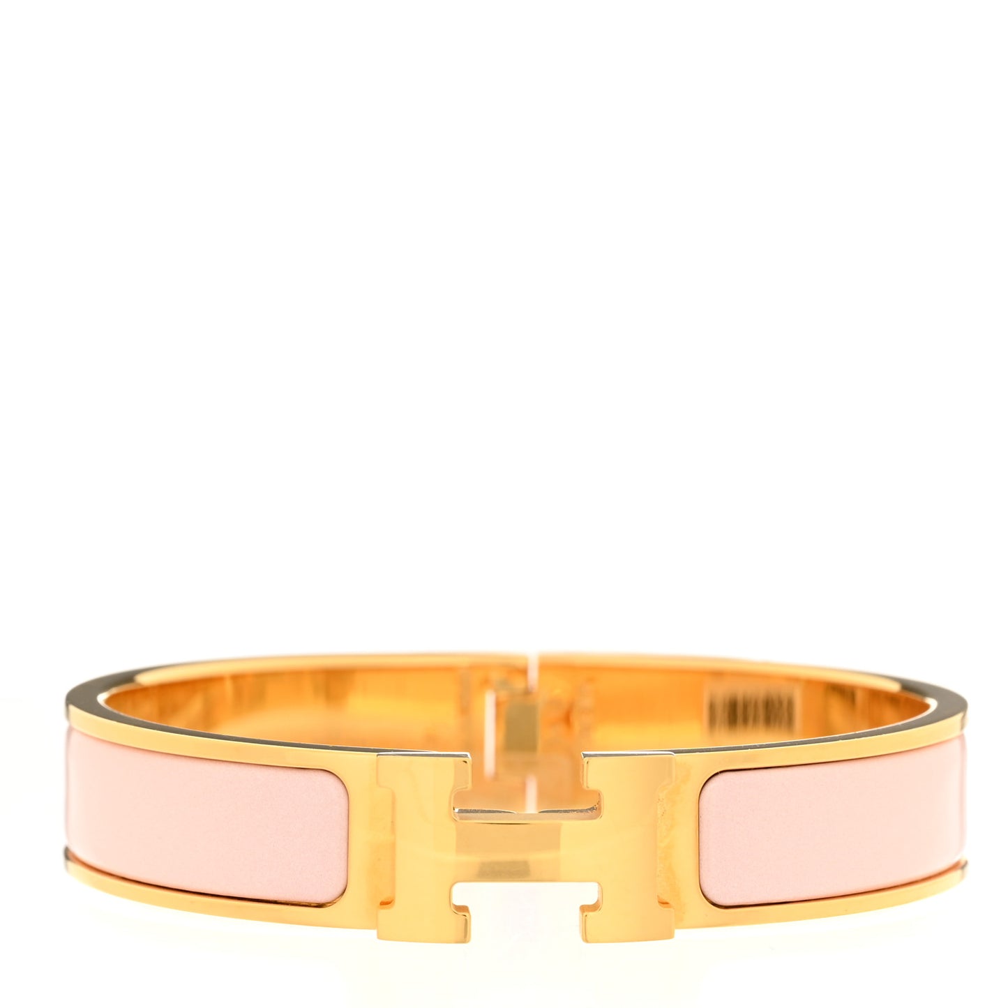 Enamel Narrow Clic Clac H Bracelet PM Rose Candeur