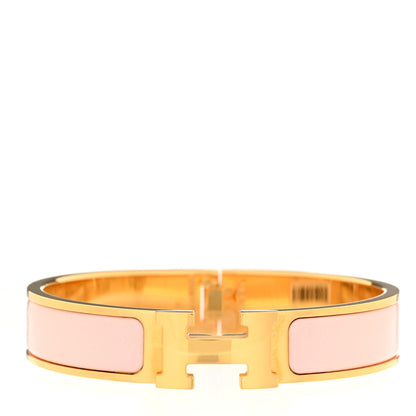 Hermes Enamel Narrow Clic Clac H Bracelet PM Rose Candeur 1 of 5