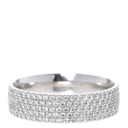 Tiffany 18K White Gold Diamond Metro Five Row Ring 6 3 of 5