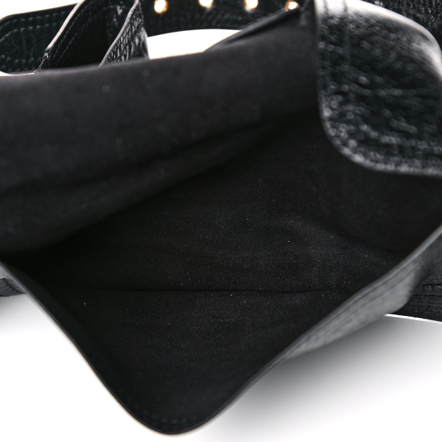 Crinkled Lambskin 135mm Saddle Belt Black