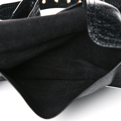 Christian Dior Crinkled Lambskin 135mm Saddle Belt Black 4 of 9