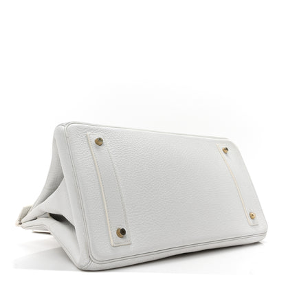 Hermes Taurillon Clemence JPG Birkin 42 White 3 of 9