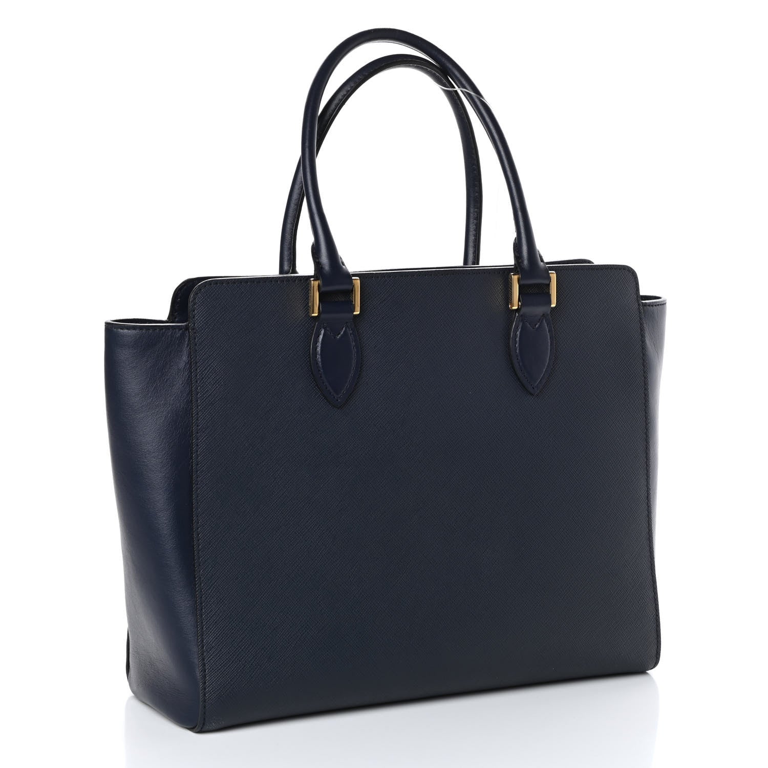 Prada Saffiano Soft Calfskin Small Zippered Tote Black 3 of 9