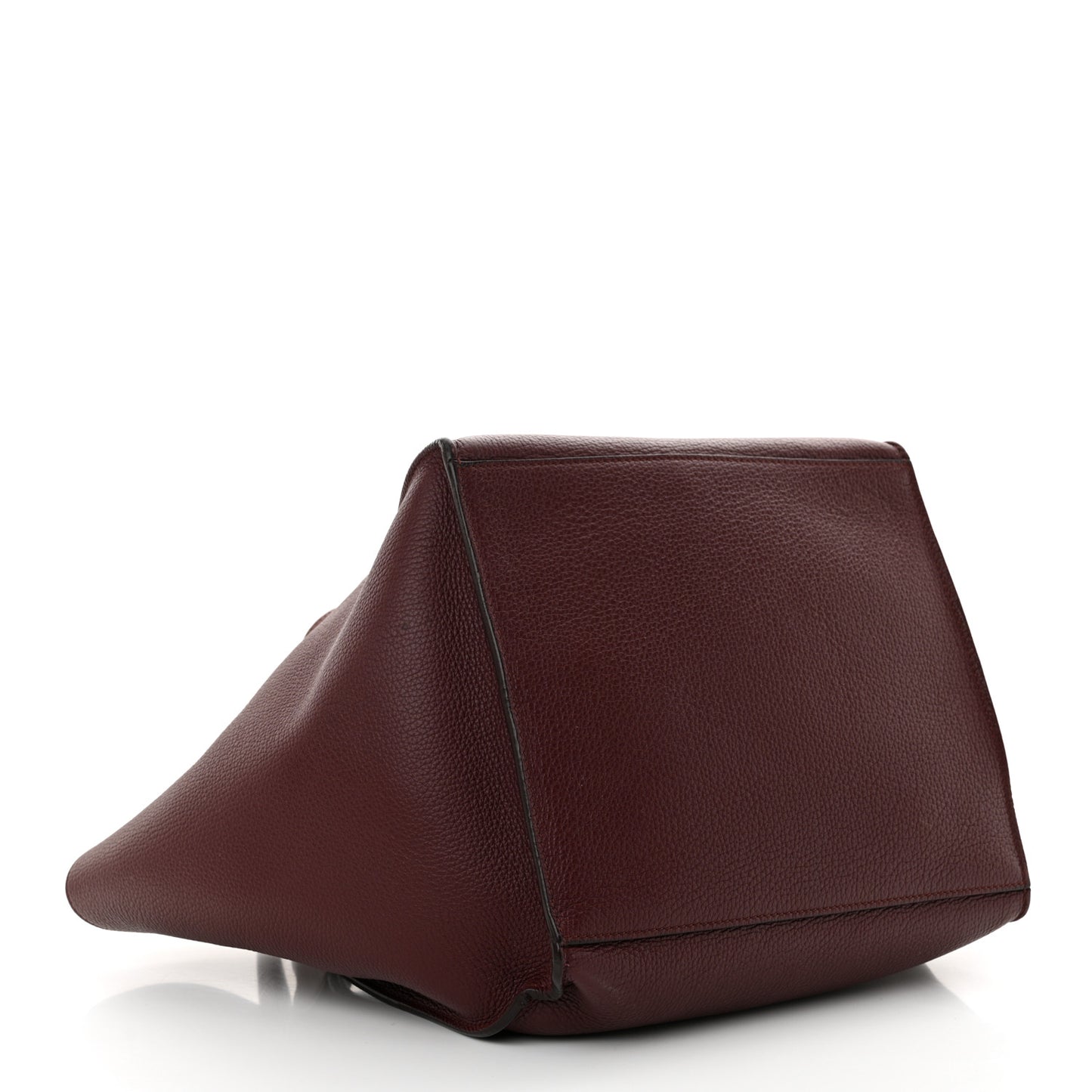 Supple Grained Calfskin Small Big Bag Wine