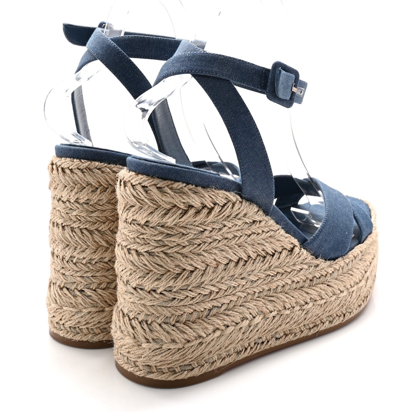 Denim Mariza Zeppa 130 Wedge Sandals 40 Blue