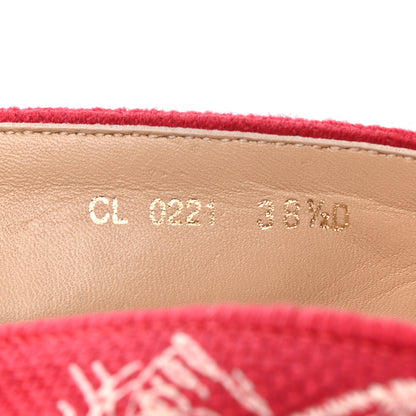 Christian Dior Embroidered Toile De Jouy Granville Espadrille 38.5 Raspberry 8 of 8