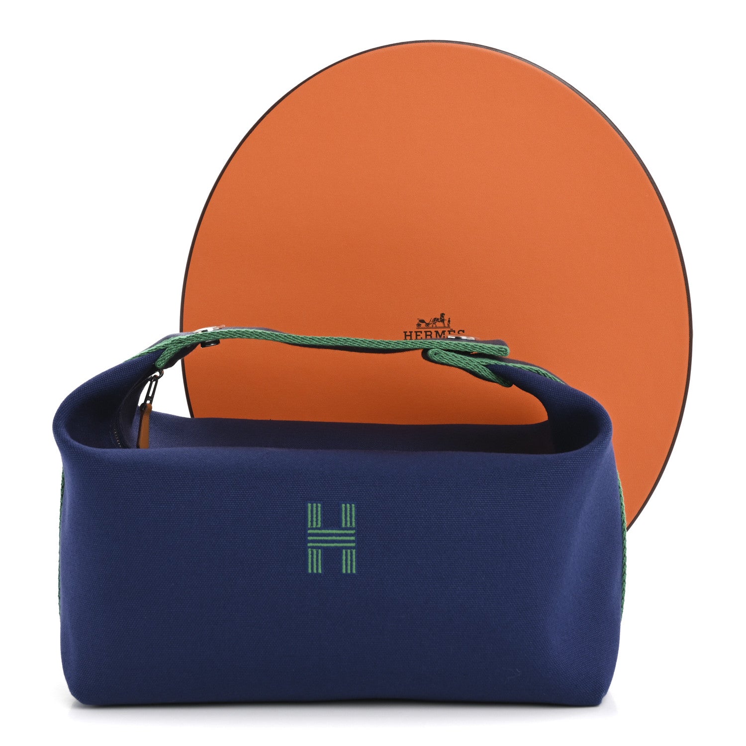 Hermes Canvas Large Bride-A-Brac Pouch Marine 10 of 10