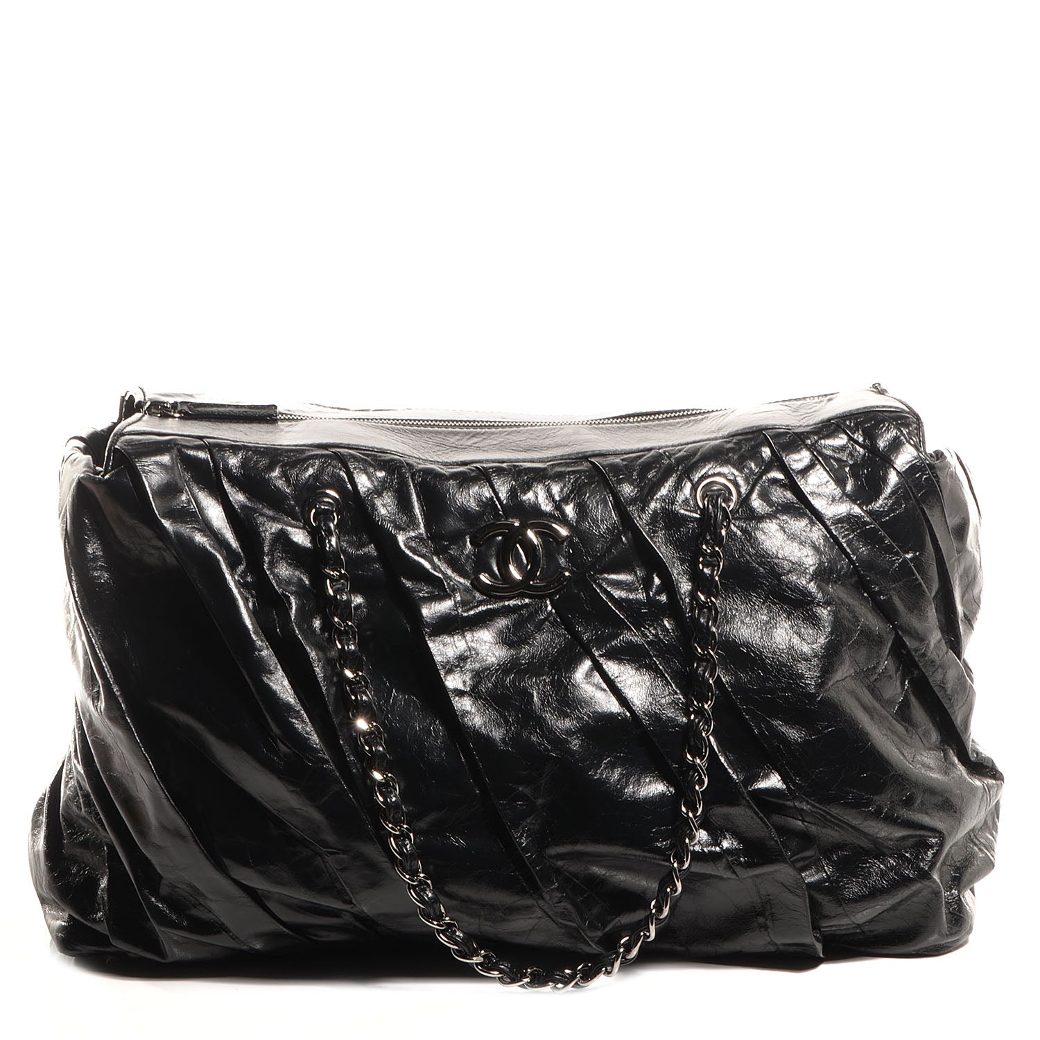 Chanel Glazed Calfskin Twisted Camera Case Black 1 of 7