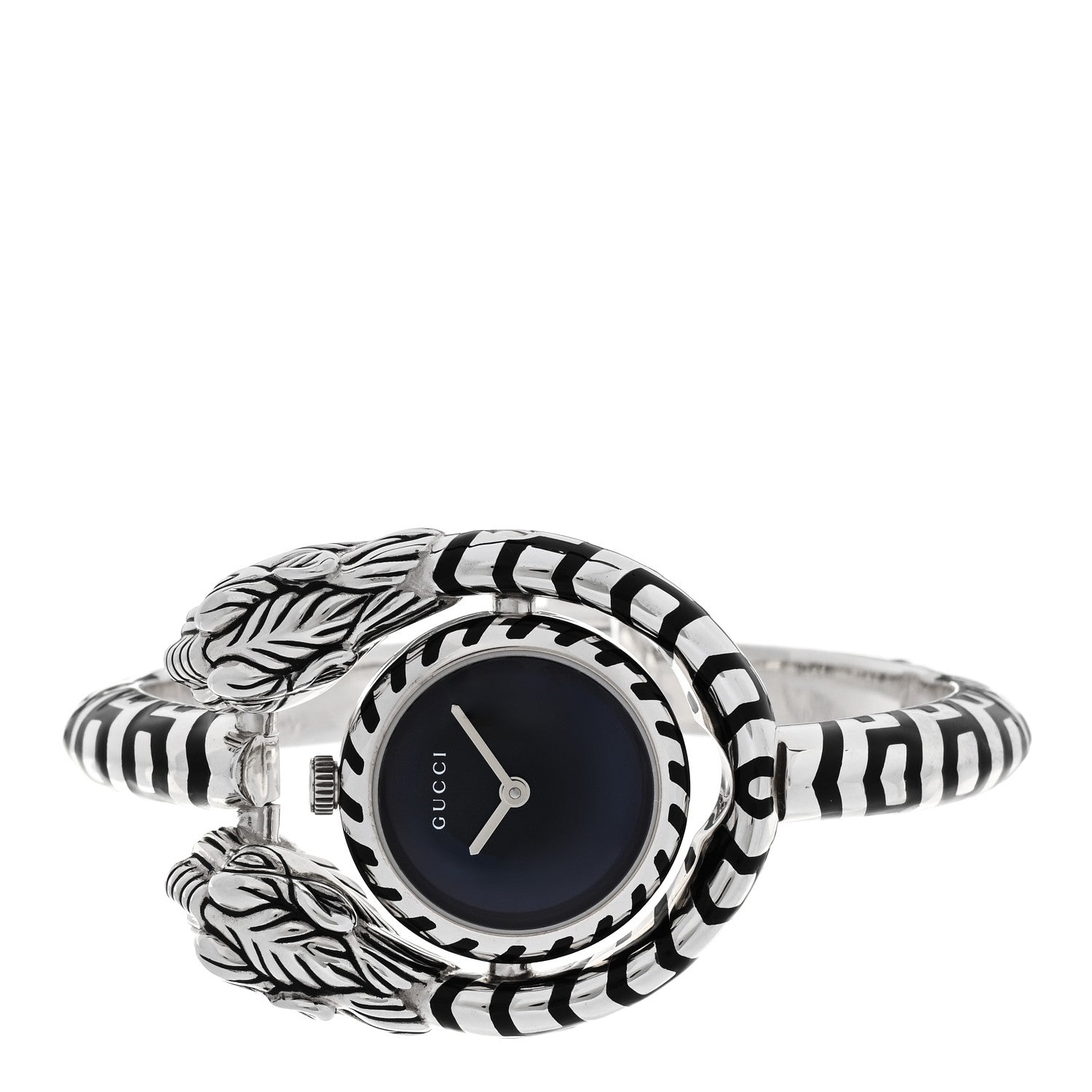 Gucci Sterling Silver Black Mother of Pearl 23mm Dionysus Quartz Watch 2 of 5
