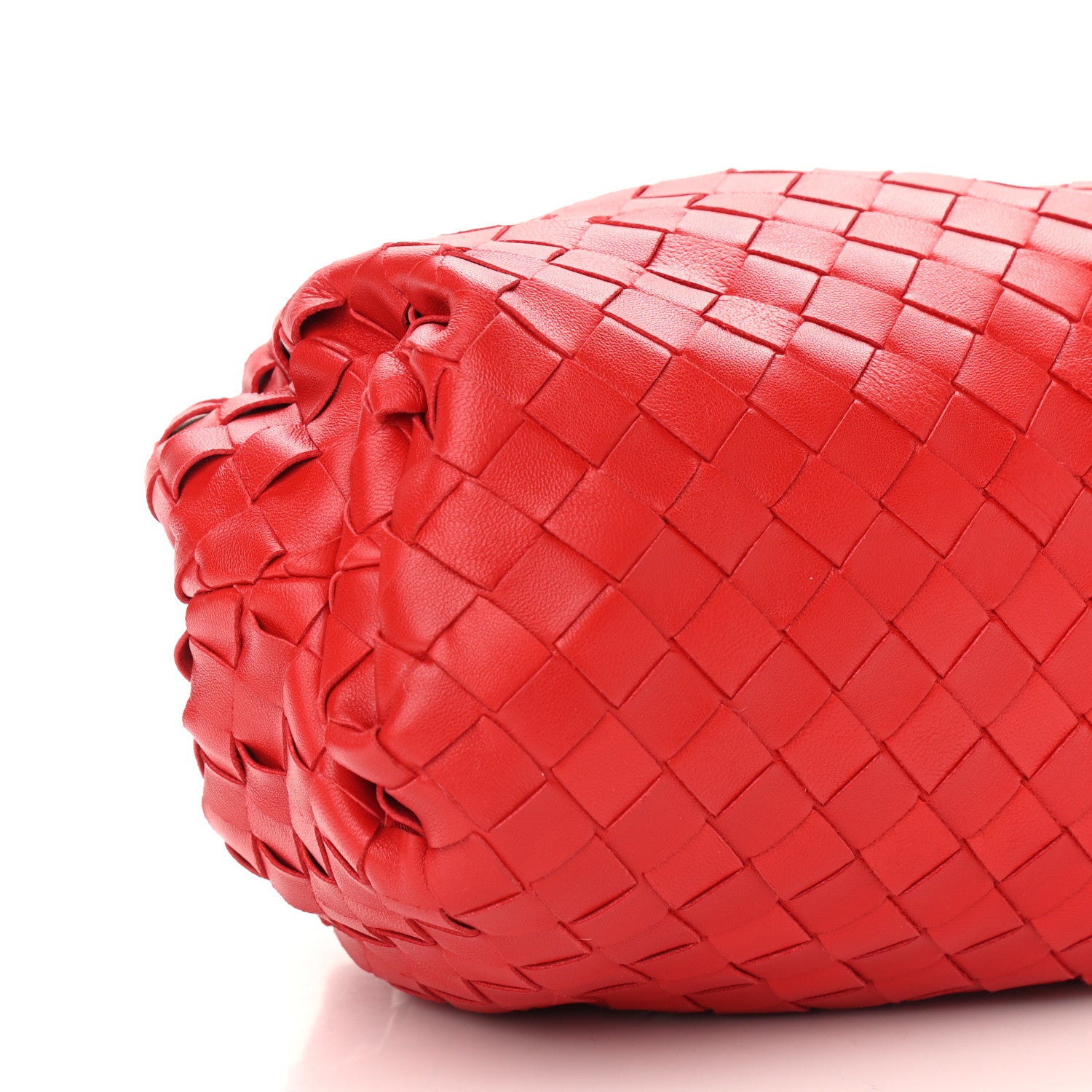 Bottega Veneta Nappa Maxi Intrecciato The Pouch Oversized Clutch Bright Red 7 of 8