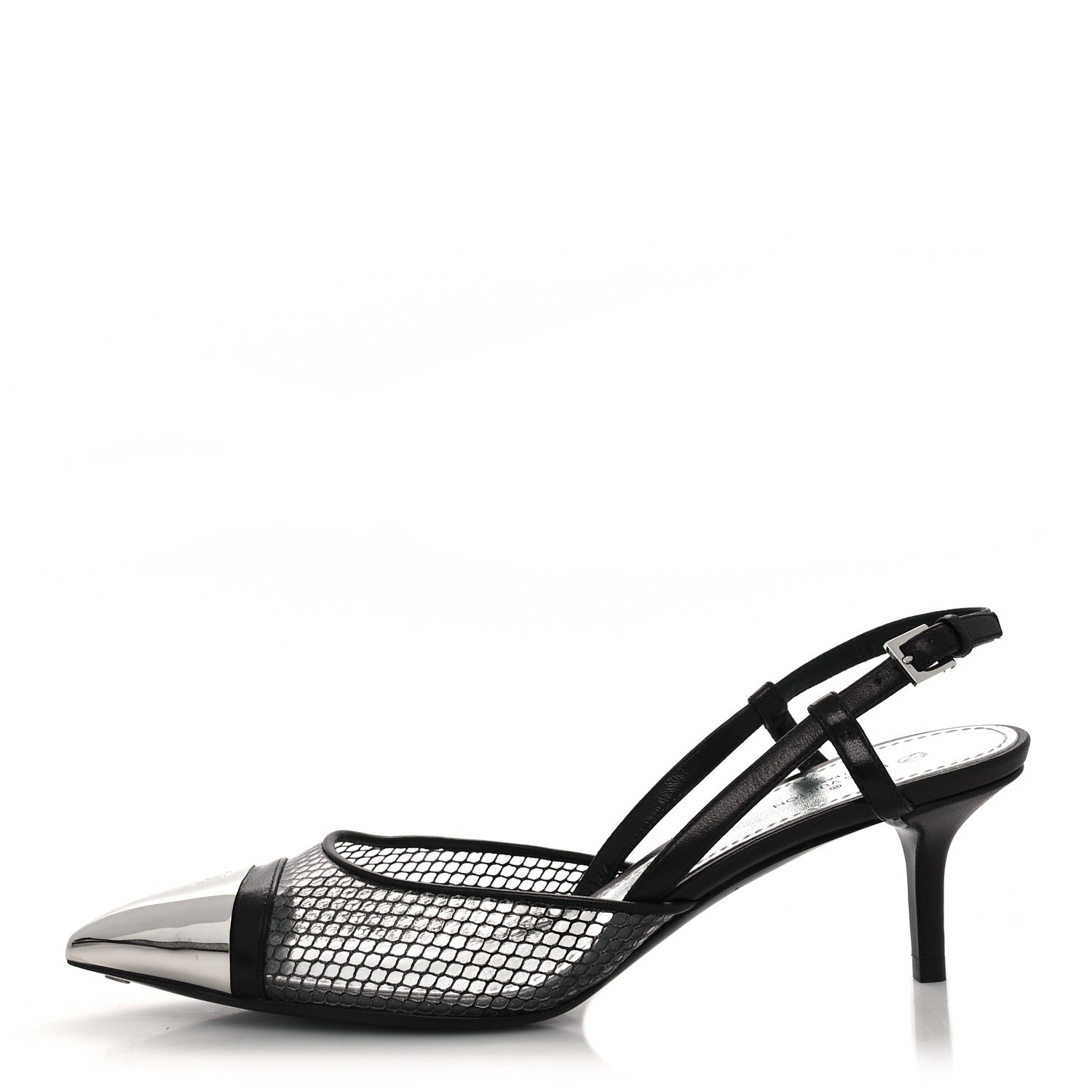 Louis Vuitton Calfskin Mesh PVC Urban Twist Slingback Mules 37 Black 1 of 7