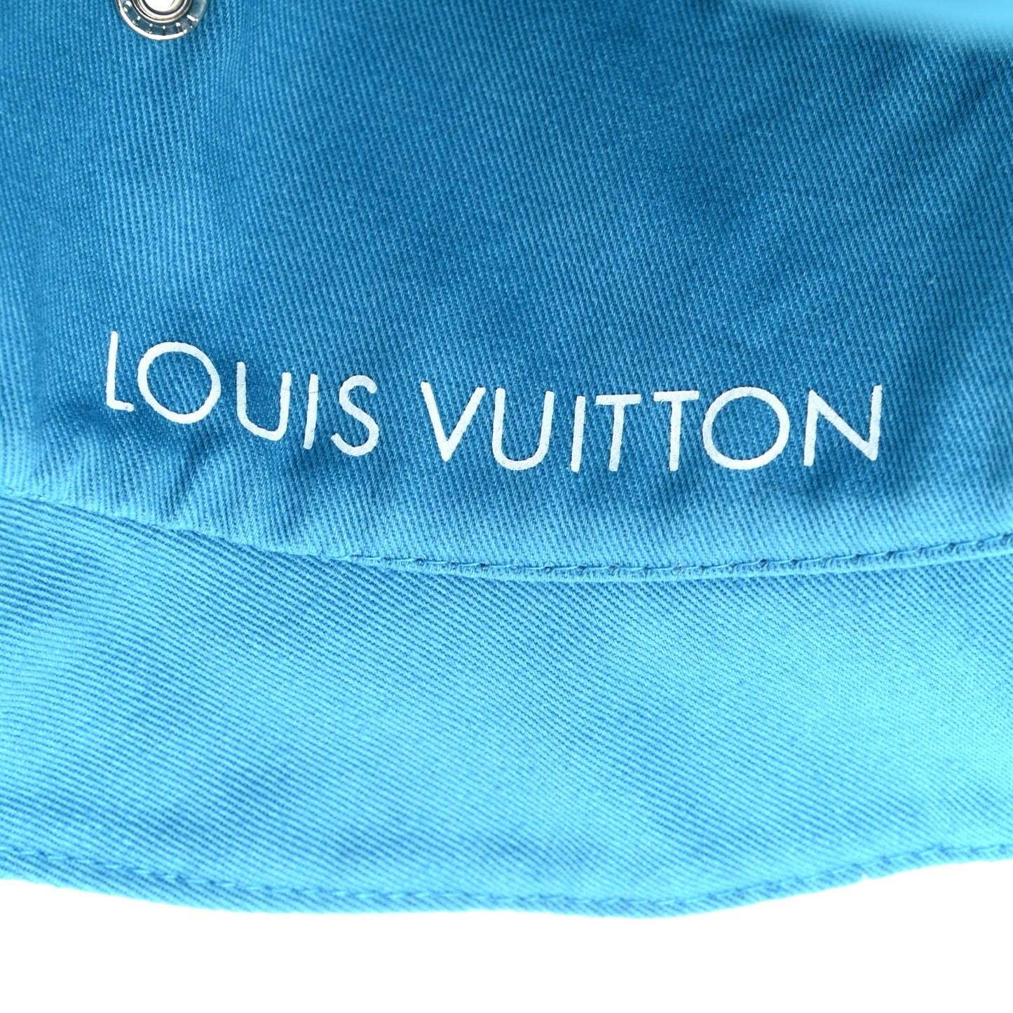 Monogram Denim Transformable Bob Bucket Hat 58 White Blue