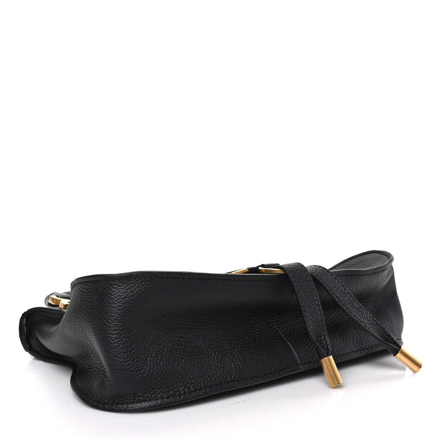 Calfskin Small Marcie Satchel Black
