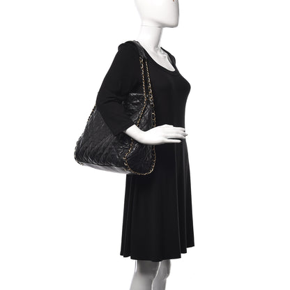 Chanel Calfskin Quilted Large Chain Me Hobo Black 2 of 18