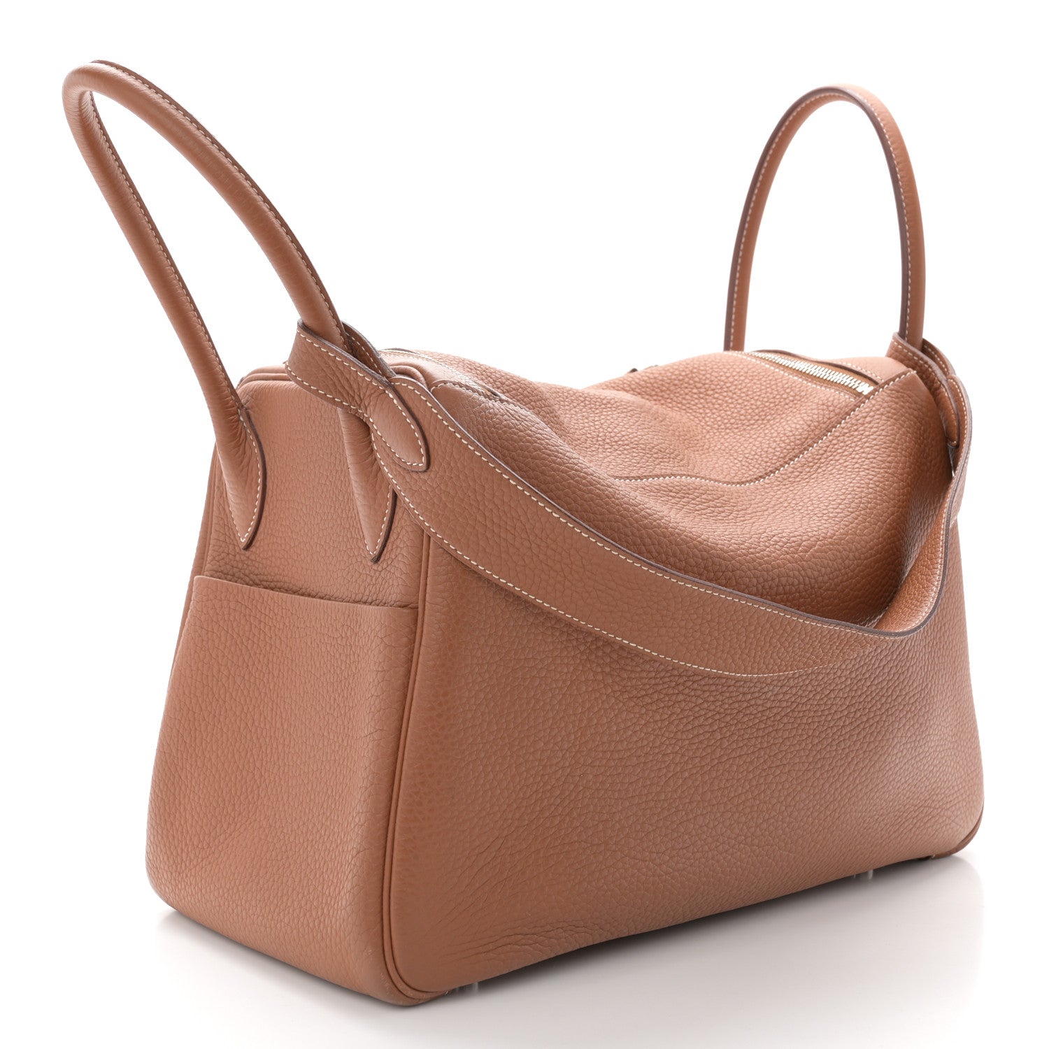 Hermes Taurillon Clemence Lindy 34 Gold 3 of 12