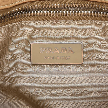 Prada Vitello Daino Buckle Shoulder Bag Sabbia 6 of 10