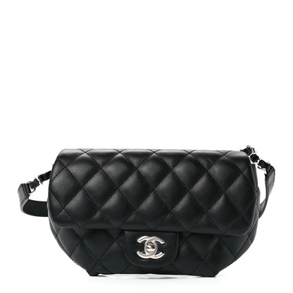 Chanel Calfskin Quilted CC Uniform Flap Belt Bag Black 1 of 13