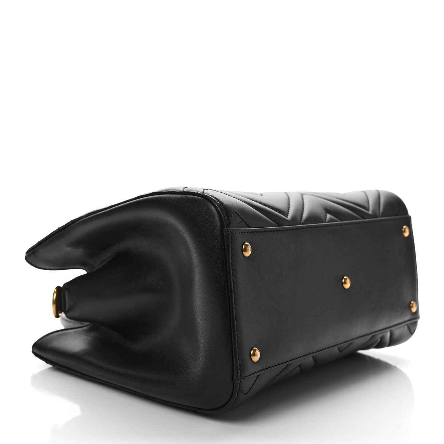 Calfskin Matelasse Small GG Marmont Tote Black