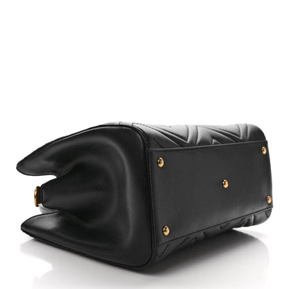 Gucci Calfskin Matelasse Small GG Marmont Tote Black 4 of 11
