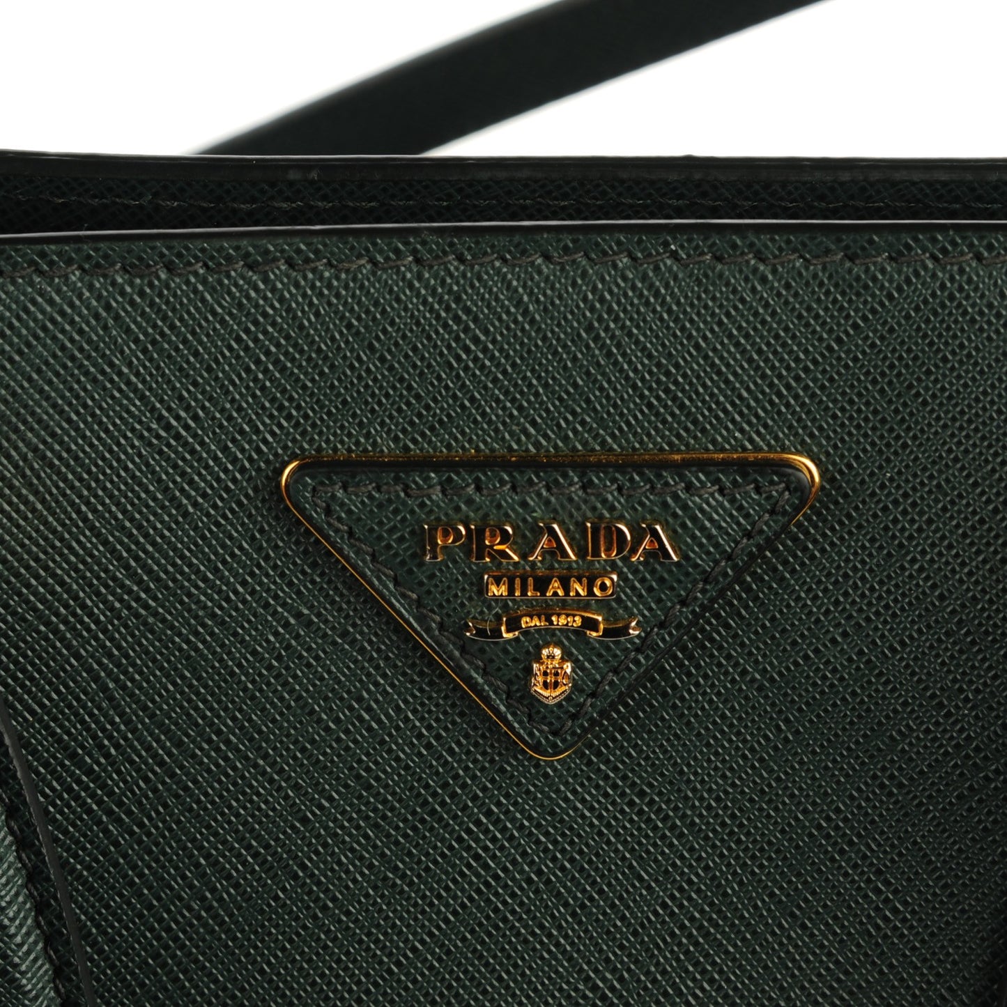 Saffiano Lux Bi-Color Tote Smeraldo