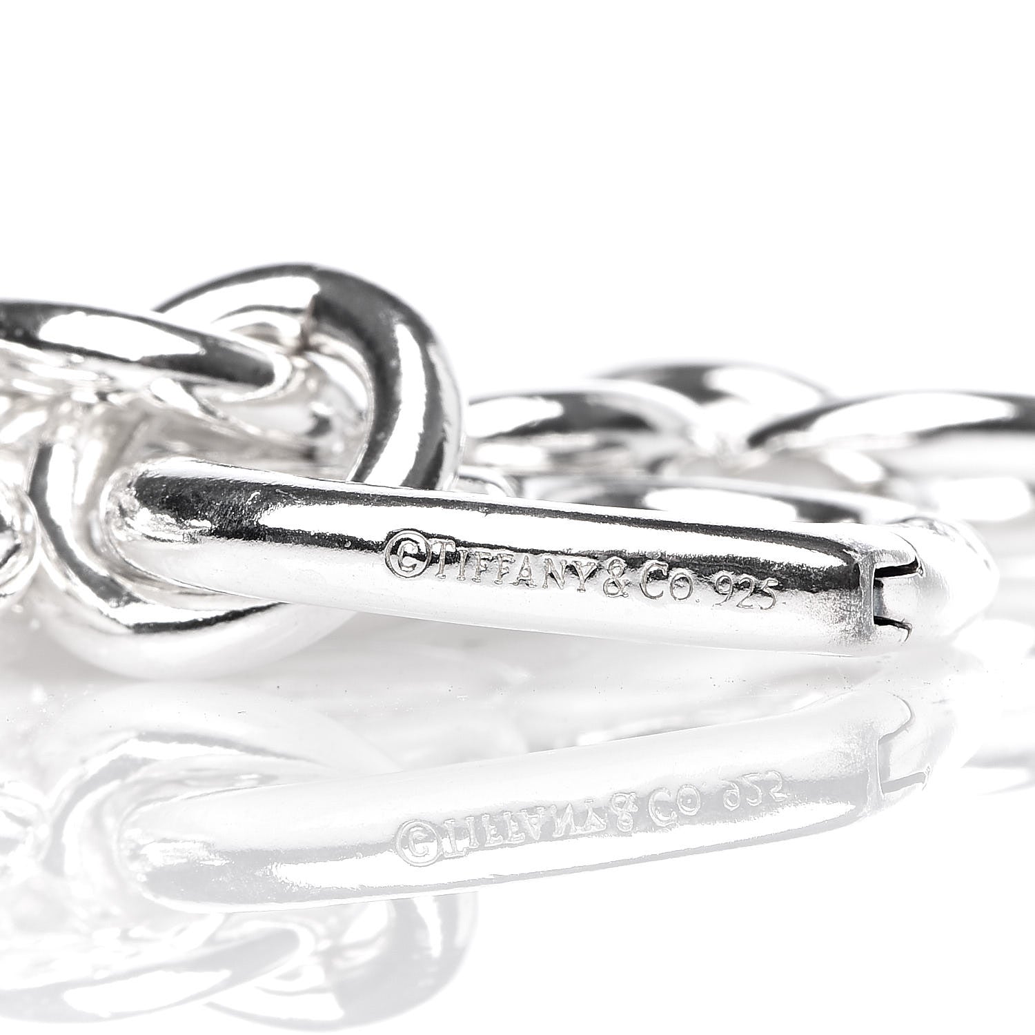 Tiffany Sterling Silver Open Heart Clasp Bracelet 4 of 5