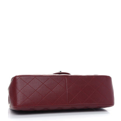 Chanel Caviar Quilted Jumbo Double Flap Dark Red 4 of 11