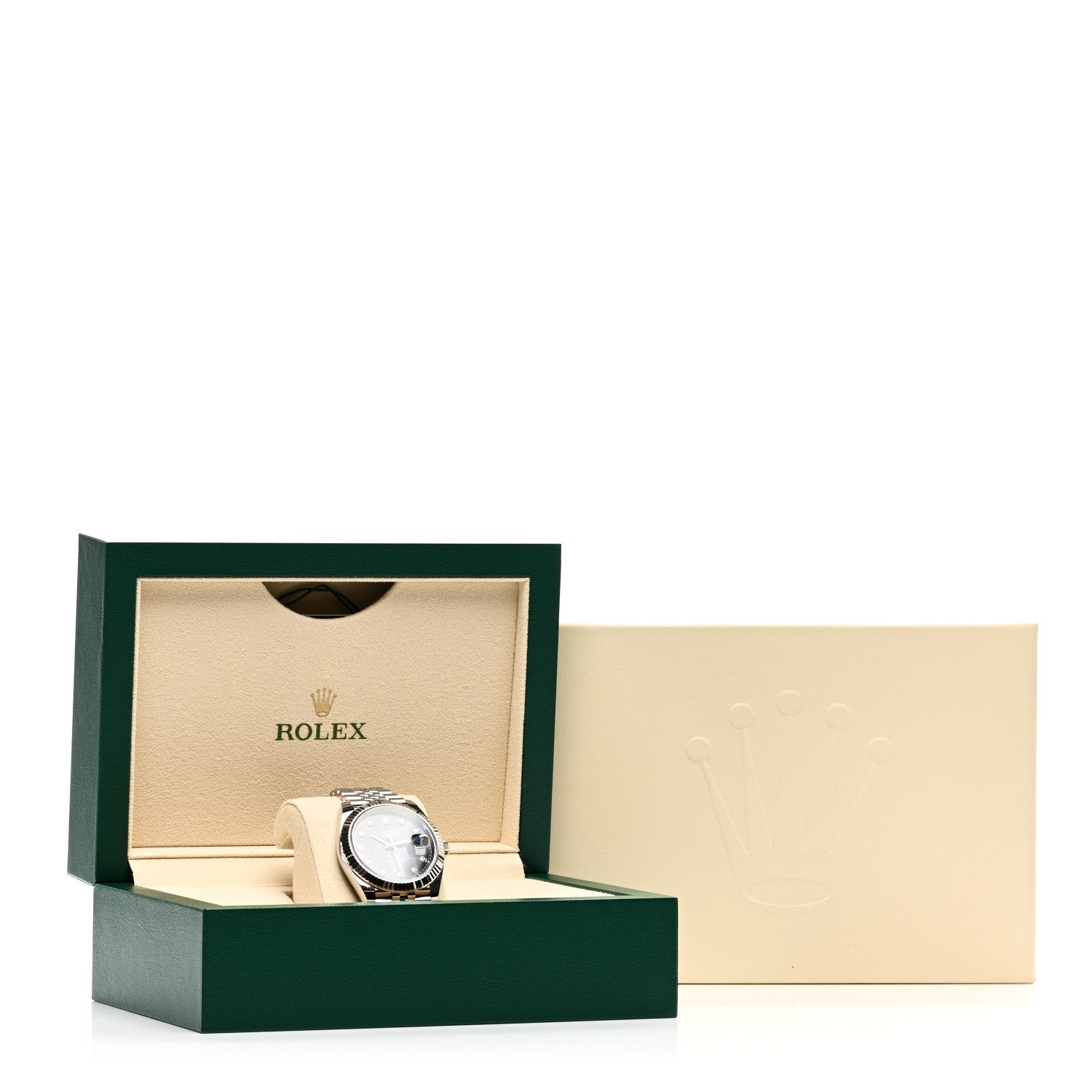 Rolex Stainless Steel 18K White Gold Diamond 41mm Oyster Perpetual Datejust Watch Black 126334 5 of 5