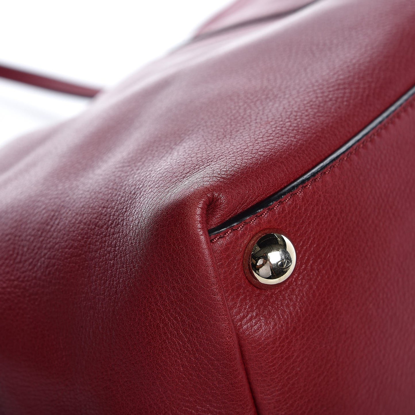 Grained Calfskin Va Va Voom Tote Dark Red
