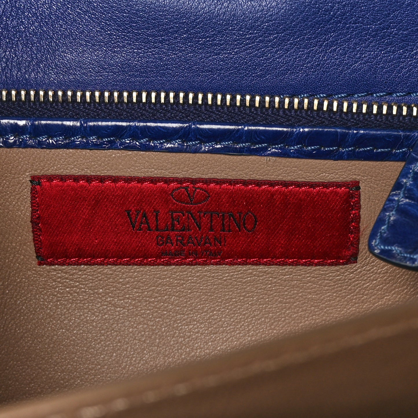 Alligator Flap Clutch Blue