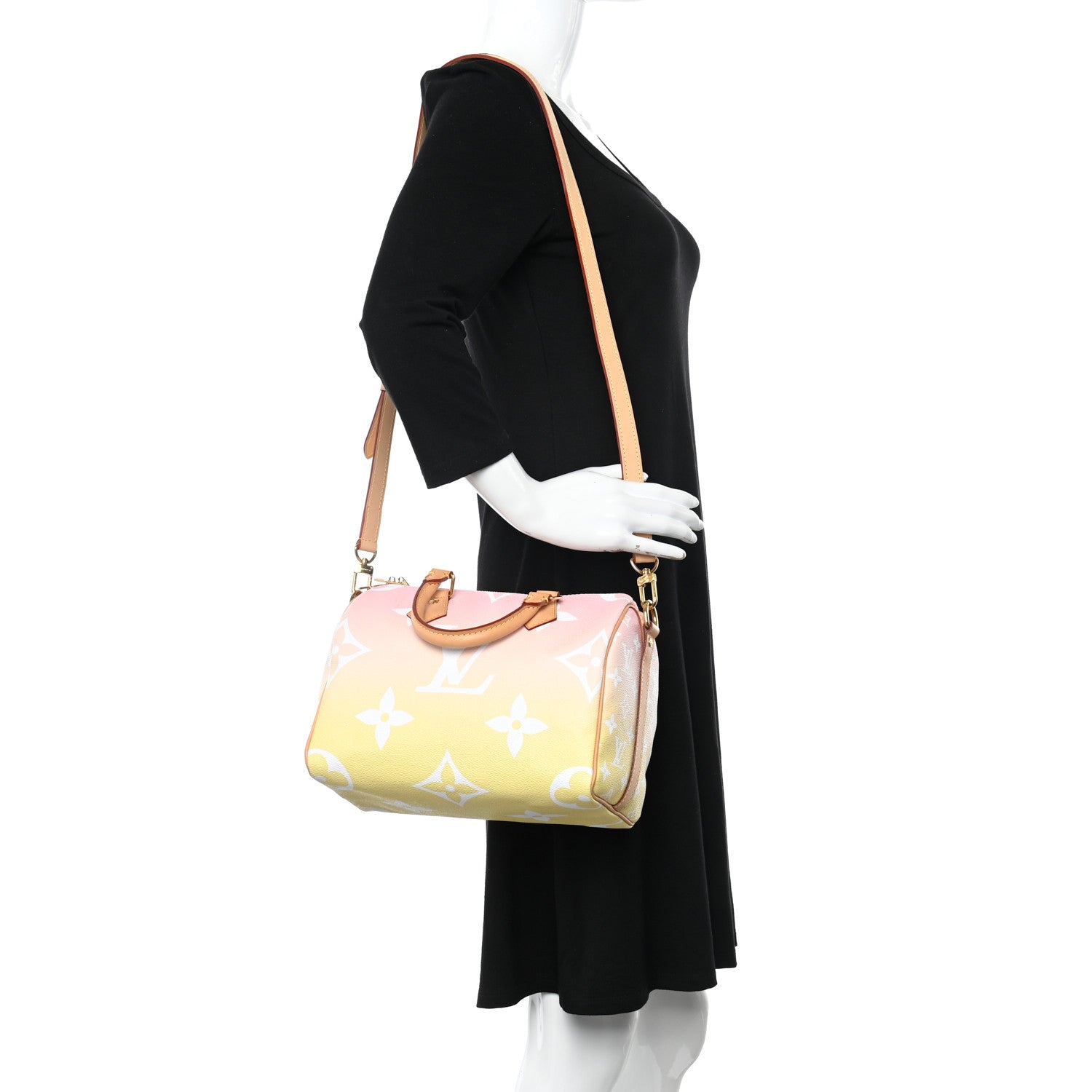 Louis Vuitton Monogram Giant By The Pool Speedy Bandouliere 25 Light Pink 2 of 9