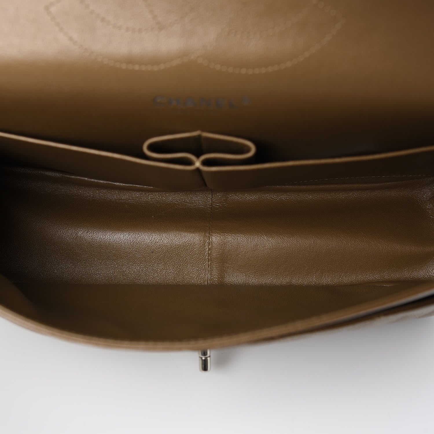 Chanel Caviar Quilted Jumbo Double Flap Dark Beige 5 of 8