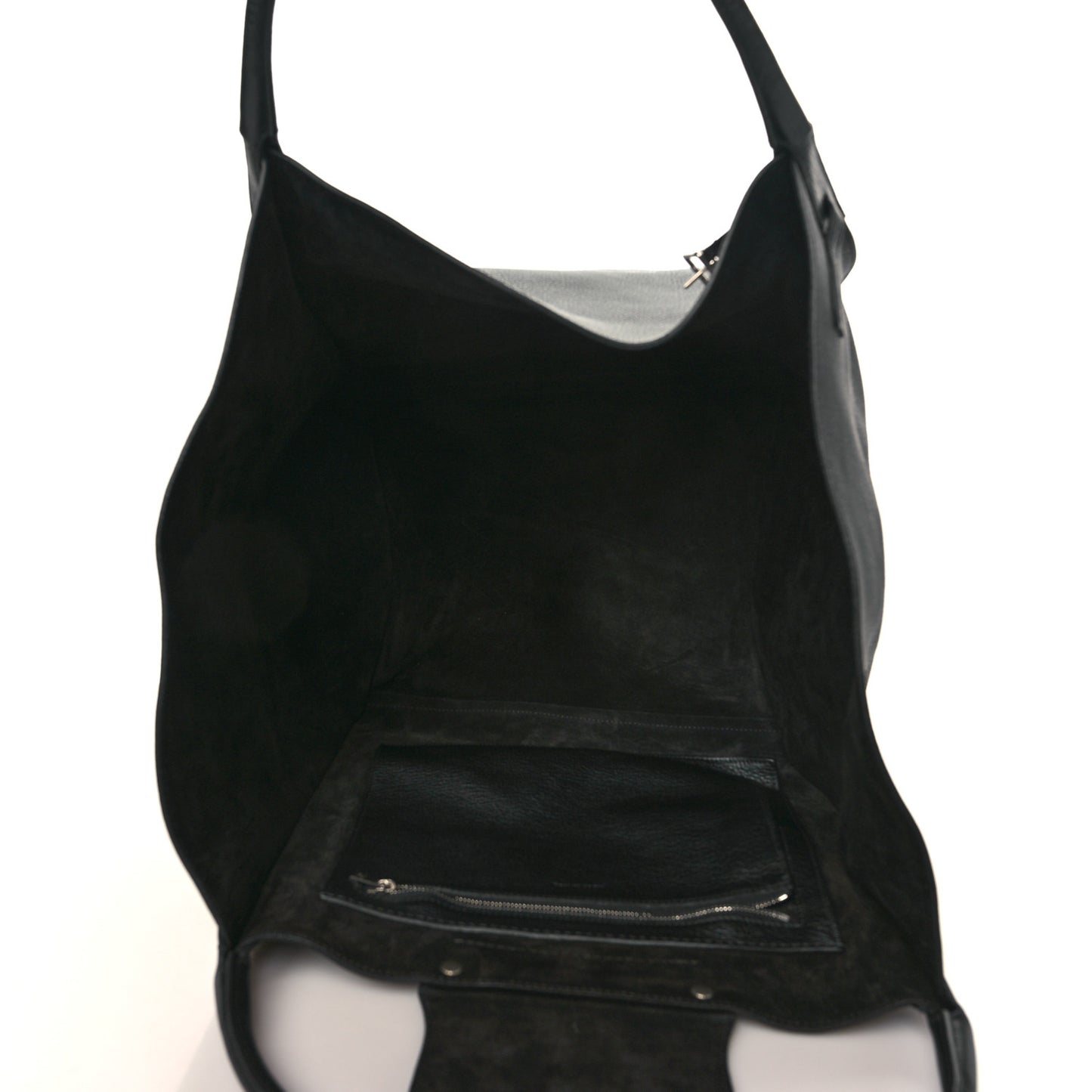 Supple Grained Calfskin Medium Big Bag Black