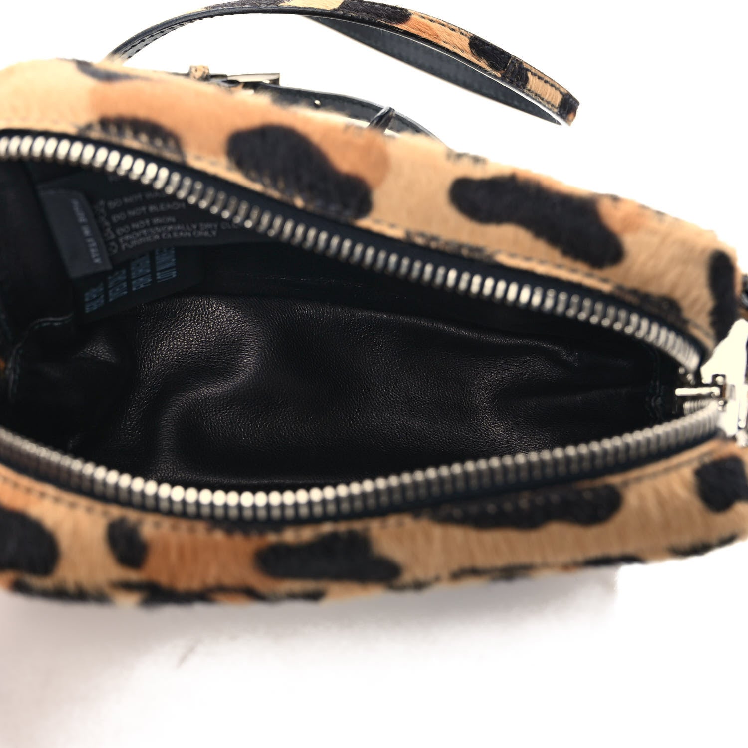 Prada Calf Hair Leopard Print Crossbody Camera Bag Miele Moro 5 of 9