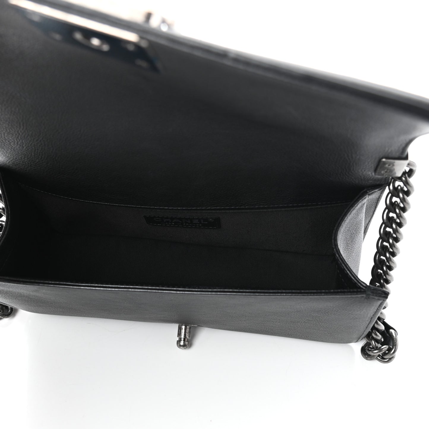 Calfskin Quilted Medium Boy Flap Black