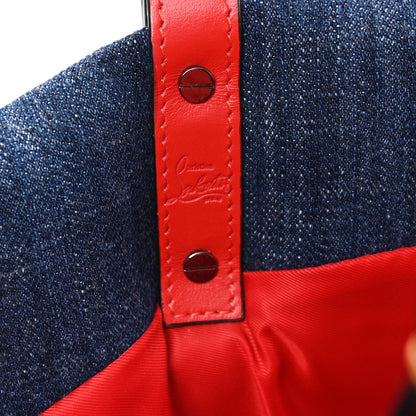 Christian Louboutin Denim Puffer Loubishore Tote Blue 6 of 10