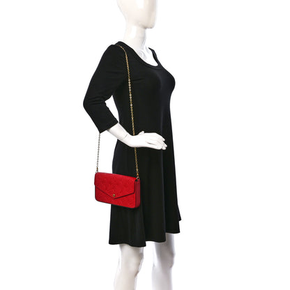 Louis Vuitton Empreinte Pochette Felicie Chain Wallet Scarlet 2 of 10