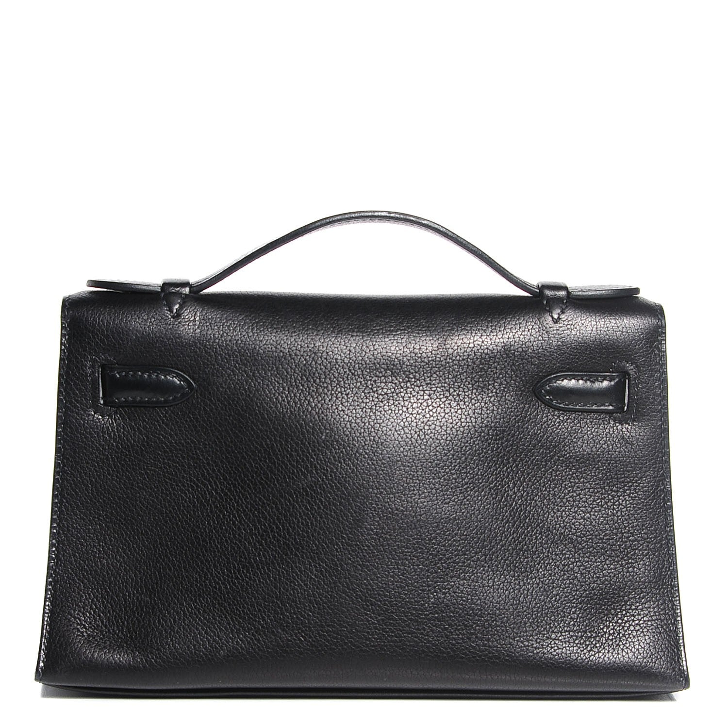 Hermes Chevre Mysore Kelly Pochette Clutch Black 4 of 21