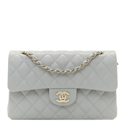 Chanel Caviar Quilted Small Double Flap Grey 1 of 11