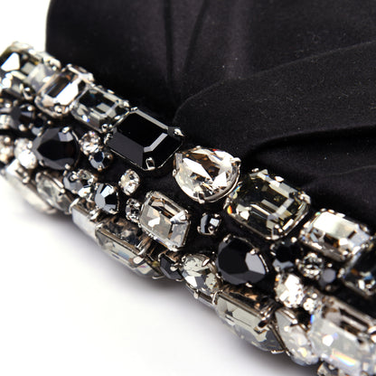 Prada Satin Stones Clutch Black 10 of 12