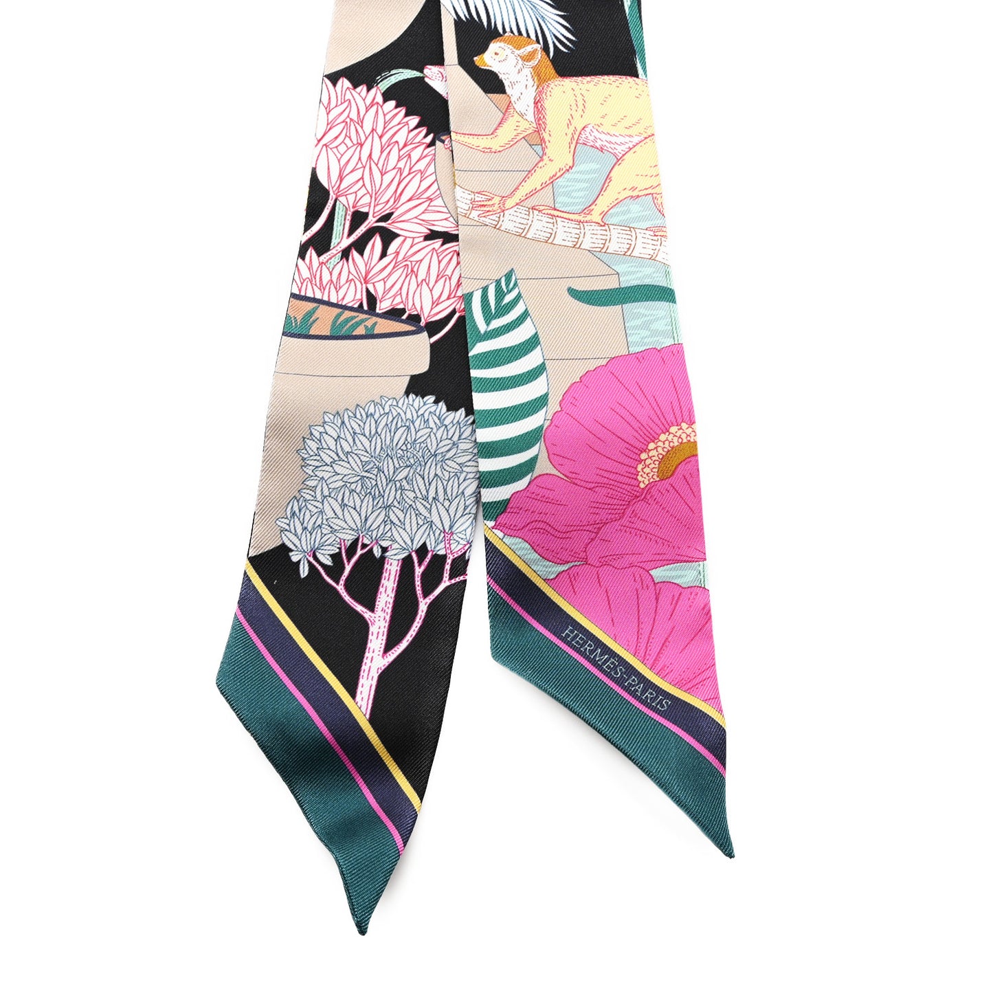 Silk Precious Paradise Twilly Black Beige Multicolor