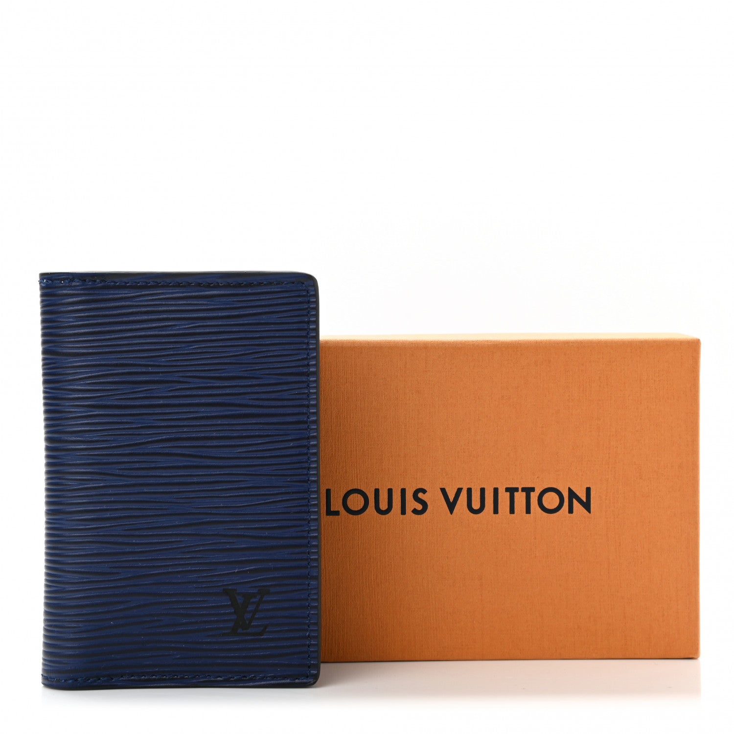 Louis Vuitton Epi Monogram Eclipse Pocket Organizer Blue Black Grey 7 of 7