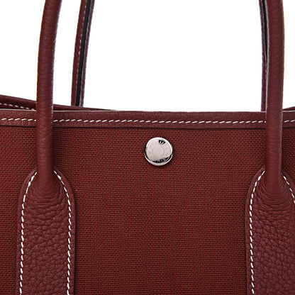 Hermes Toile Buffle Skipper Garden Party 30 TPM Rouge H 10 of 10