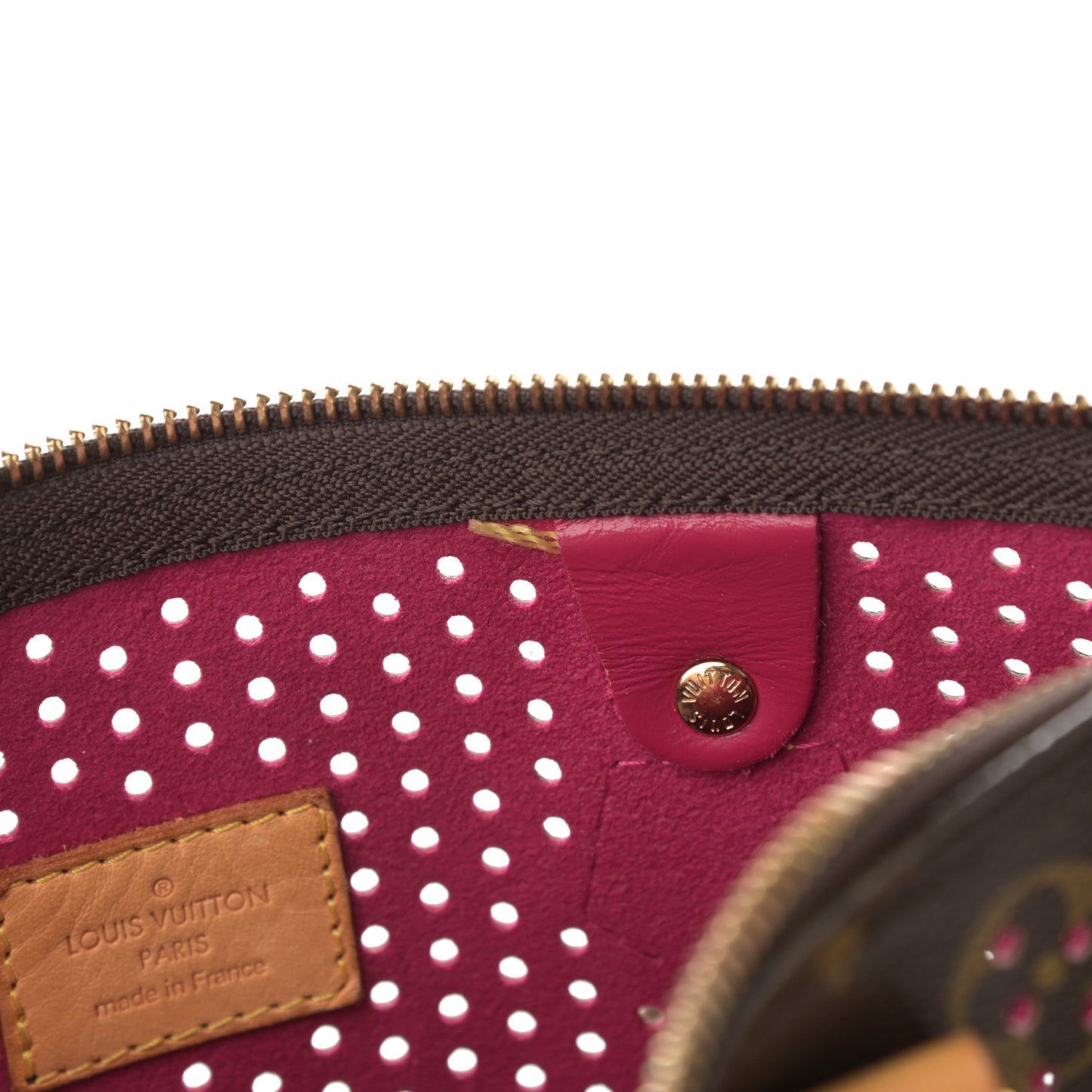 Monogram Perforated Speedy 30 Fuchsia