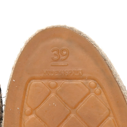 Chanel Canvas Velvet CC Espadrilles 39 Beige Black 7 of 12